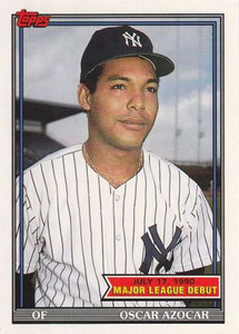 1991 Topps 1990 Debut #7 Oscar Azocar NM-MT New York Yankees 