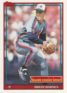 1991 Topps 1990 Debut #11 Brian Barnes NM-MT Montreal Expos 