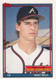 1991 Topps 1990 Debut #14 Mike Bell NM-MT Atlanta Braves 