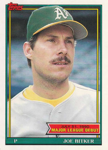 1991 Topps 1990 Debut #16 Joe Bitker NM-MT Oakland Athletics 