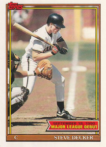 1991 Topps 1990 Debut #37 Steve Decker NM-MT San Francisco Giants 