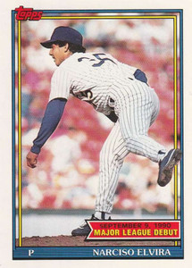 1991 Topps 1990 Debut #43 Narciso Elvira NM-MT Milwaukee Brewers 