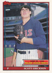 1991 Topps 1990 Debut #45 Scott Erickson NM-MT Minnesota Twins 