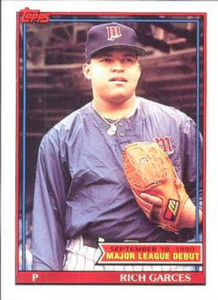 1991 Topps 1990 Debut #50 Rich Garces NM-MT Minnesota Twins 