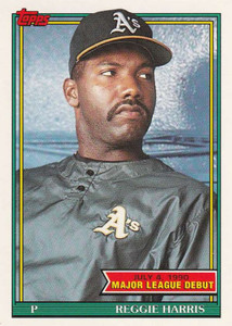 1991 Topps 1990 Debut #64 Reggie Harris NM-MT Oakland Athletics 