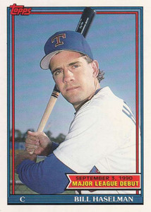 1991 Topps 1990 Debut #65 Bill Haselman NM-MT Texas Rangers 