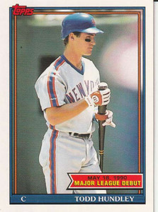 1991 Topps 1990 Debut #74 Todd Hundley NM-MT New York Mets 