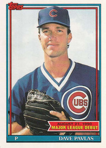 1991 Topps 1990 Debut #122 Dave Pavlas NM-MT Chicago Cubs 