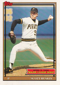 1991 Topps 1990 Debut #137 Scott Ruskin NM-MT Pittsburgh Pirates 