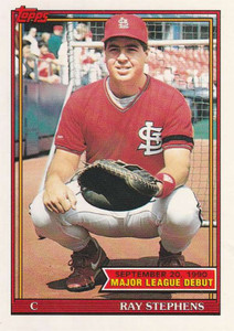 1991 Topps 1990 Debut #148 Ray Stephens NM-MT St. Louis Cardinals 