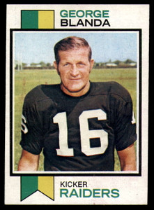 1973 Topps #25 George Blanda VG Oakland Raiders 