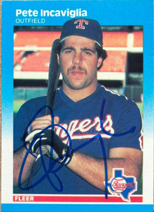 Pete Incaviglia Autographed 1987 Fleer #128