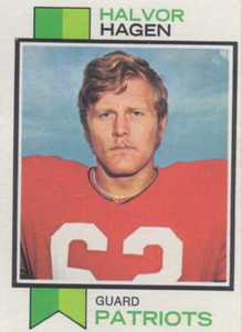 1973 Topps #58 Halvor Hagen VG New England Patriots 