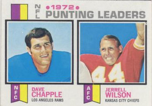 1973 Topps #6 Dave Chapple/Jerrell Wilson 1972 Punting Leaders VG Los Angeles Rams/Kansas City Chiefs 