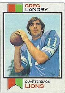1973 Topps #12 Greg Landry VG Detroit Lions 