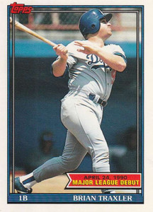 1991 Topps 1990 Debut #155 Brian Traxler NM-MT Los Angeles Dodgers 