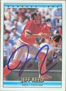 Jeff Reed Autographed 1992 Donruss #451 Cincinnati Reds Card