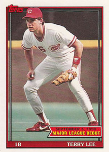 1991 Topps 1990 Debut #83 Terry Lee NM-MT Cincinnati Reds 