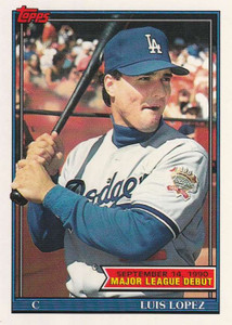 1991 Topps 1990 Debut #91 Luis Lopez NM-MT Los Angeles Dodgers 