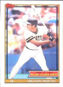 1991 Topps 1990 Debut #107 Orlando Merced NM-MT Pittsburgh Pirates 