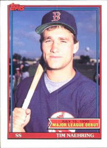 1991 Topps 1990 Debut #113 Tim Naehring NM-MT Boston Red Sox 