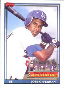 1991 Topps 1990 Debut #117 Jose Offerman NM-MT Los Angeles Dodgers 