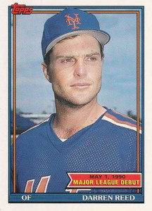 1991 Topps 1990 Debut #129 Darren Reed NM-MT New York Mets 