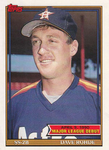 1991 Topps 1990 Debut #133 Dave Rohde NM-MT Houston Astros 