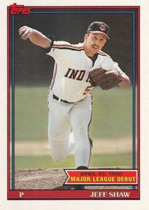 1991 Topps 1990 Debut #141 Jeff Shaw NM-MT Cleveland Indians 