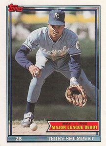1991 Topps 1990 Debut #143 Terry Shumpert NM-MT Kansas City Royals 
