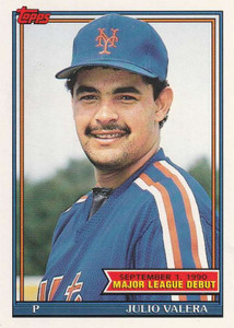 1991 Topps 1990 Debut #158 Julio Valera NM-MT New York Mets 