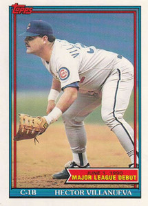 1991 Topps 1990 Debut #160 Hector Villanueva NM-MT Chicago Cubs 