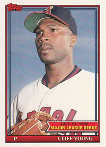 1991 Topps 1990 Debut #169 Cliff Young NM-MT California Angels 