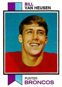 1973 Topps #128 Bill Van Heusen VG Denver Broncos 