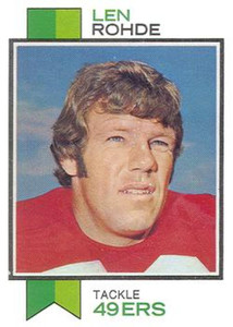 1973 Topps #181 Len Rohde VG San Francisco 49ers 