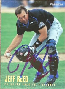 Jeff Reed Autographed 1996 Fleer Update - Tiffany #U130 Colorado Rockies Card