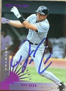 Jeff Reed Autographed 1997 Donruss Team Sets #103 Colorado Rockies Card