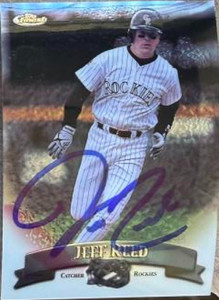 Jeff Reed Autographed 1998 Topps Finest #193 Colorado Rockies Card