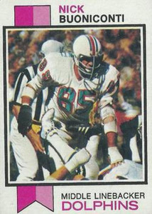 1973 Topps #214 Nick Buoniconti VG Miami Dolphins 