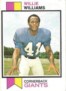 1973 Topps #231 Willie Williams VG RC Rookie New York Giants 