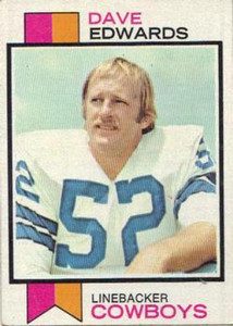 1973 Topps #369 Dave Edwards VG Dallas Cowboys 