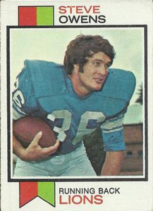 1973 Topps #495 Steve Owens VG Detroit Lions 