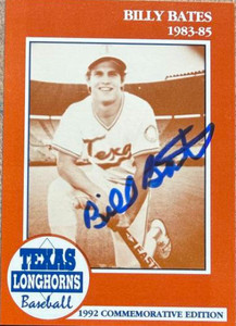 Billy Bates Autographed 1992 Leesley Texas Longhorns #NNO 