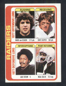 1978 Topps #520 Mark van Eeghen/Dave Casper/Jack Tatum/Neal Colzie TL VG  Oakland Raiders 