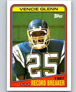 1988 Topps #2 Vencie Glenn RB NM-MT  San Diego Chargers 