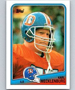1988 Topps #33 Karl Mecklenburg NM-MT  Denver Broncos 