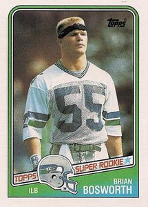 1988 Topps #144 Brian Bosworth NM-MT  RC Rookie Seattle Seahawks 