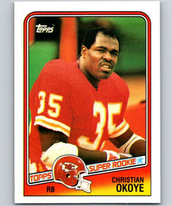 1988 Topps #363 Christian Okoye NM-MT  RC Rookie Kansas City Chiefs 