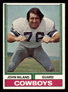 1974 Topps #80 John Niland VG Dallas Cowboys 