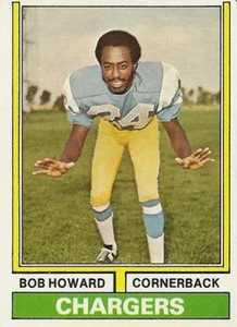 1974 Topps #483 Bob Howard VG RC Rookie San Diego Chargers 